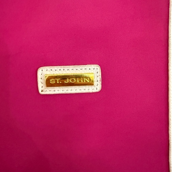 New St.John large nylon Tote/Purse hot pink - Picture 4 of 12